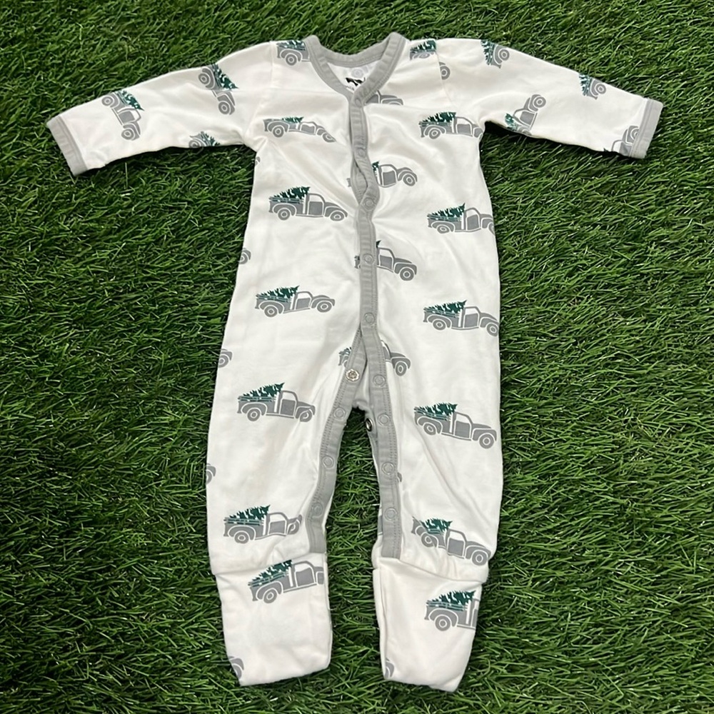Monica + Andy One Piece Pajama - Truck and Tree Print